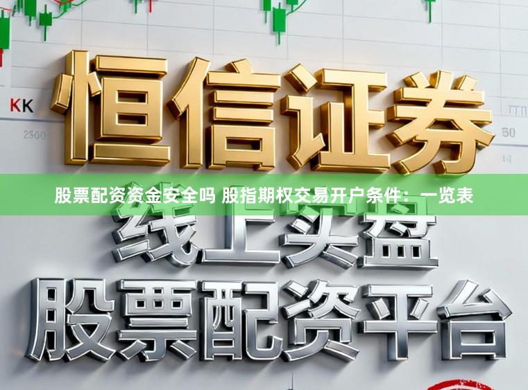股票配资资金安全吗 股指期权交易开户条件：一览表